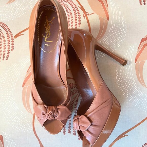 Yves Saint Laurent YSL Palais Bow Heels - Size 41.5 - Picture 1 of 10